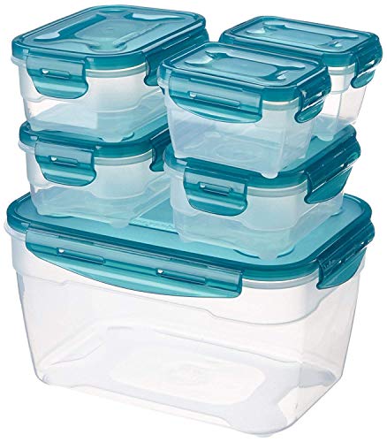 AmazonBasics Set di contenitori per alimenti, 6 pezzi