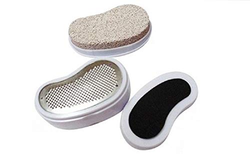 Ducomi Kit Pedicure 3 in 1 - Set Componibile Multifunzionale per la Cura dei Piedi - Composto da Pietra Pomice per Rimuovere la Pelle Morta - Raspa per Grattare i Calli e Lima Dolce per Pelle