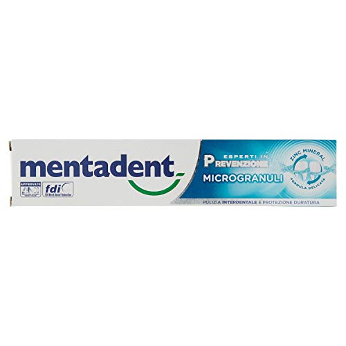 Mentadent Microgranuli per Denti Sani e Protetti dalla Placca, con Antibatterico, 75 ml