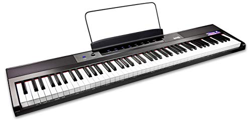 Rockjam 88 Principiante Tasto di Pianoforte Digitale Tastiera del Pianoforte con Fullsize Semiweighted Chiavi Leggio Pianoforte Nota Potere Adesivo Fornitura e Integrato Gli Altoparlanti, 20 Watt