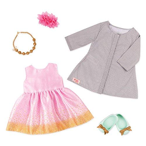 Our Generation Outfit Elegante per Bambola, Colore Rosa, BD30320Z