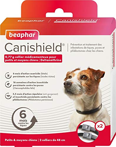 Beaphar Canishield Collare Antiparassitario Small/Medium - Confezione 2 Collari