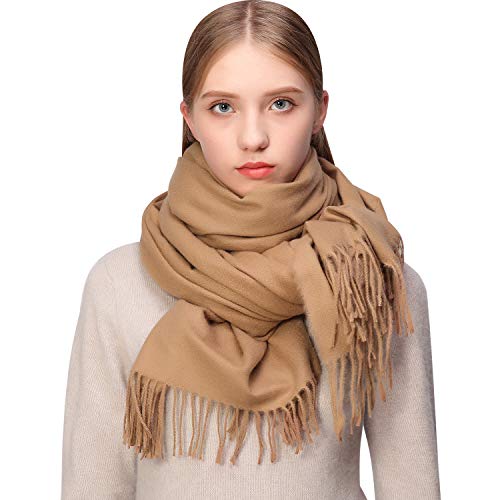 RIIQIICHY Donna Sciarpa Scialle Pashmina Invernale Elegante Lungo Morbida Calda Stole Avvolgere Marrone