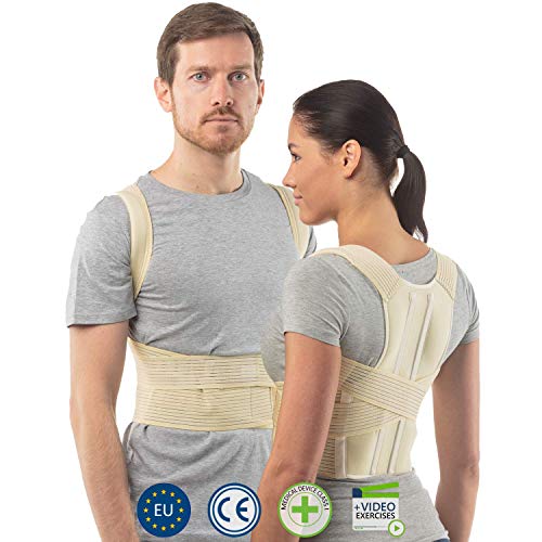 Correttore postura schiena per uomini e donne di aHeal | Supporto schiena | Taglia 1 Pelle