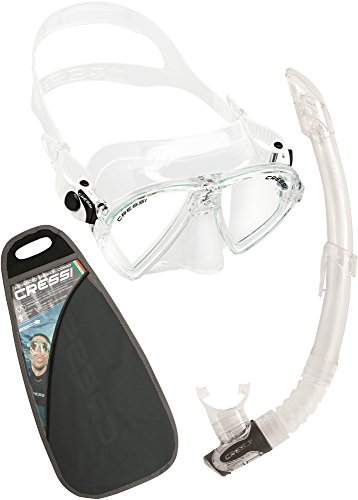 Cressi Ocean Vip Combo Set Maschera Sub Ocean e Snorkel Gamma, Unisex – Adulto, Trasparente