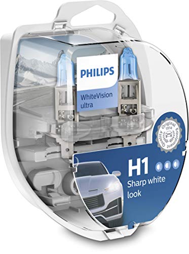Philips WhiteVision ultra H1 lampadina fari auto, confezione doppia