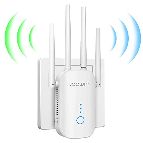 JOOWIN Ripetitore WiFi 1200Mbps Wireless WiFi Extender Dual Band 5GHz/2.4GHz Amplificatore Access Point/Ripetitore/Router modalità, Ethernet Porta, 4 Antenne