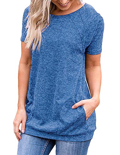 iClosam Magliette Donna Manica Corte Traspirante Casual Tinta Unita T-Shirt Oversize Maglietta