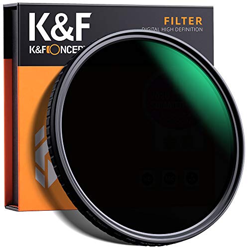 Filtro ND 49mm K&F Concept ND8-128 (3-7 stop) Nano -X Filtro per Obiettivo ND Variabile Filtro per Obiettivo a Densità Netruale Regolabile