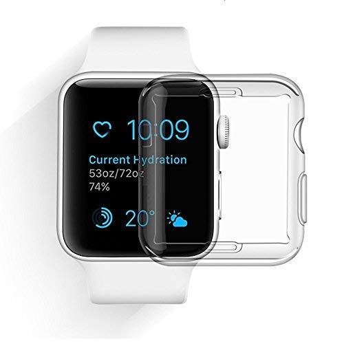Custodia Apple Watch 1 (38mm), Feskin Cover Morbide TPU iPhone Watch con Caratteristica dei Pellicola Protettiva per iWatch serie 1