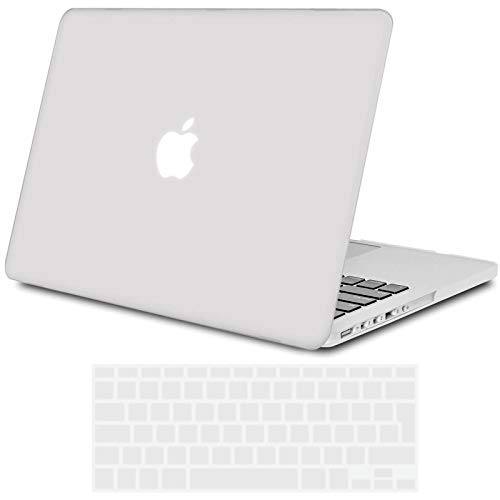 TECOOL Custodia MacBook PRO 13 Pollici Retina, Plastica Case Dura Cover Rigida Copertina con Copertura della Tastiera in Silicone per MacBook PRO 13.3 Retina (Modello: A1502 e A1425) - Frost