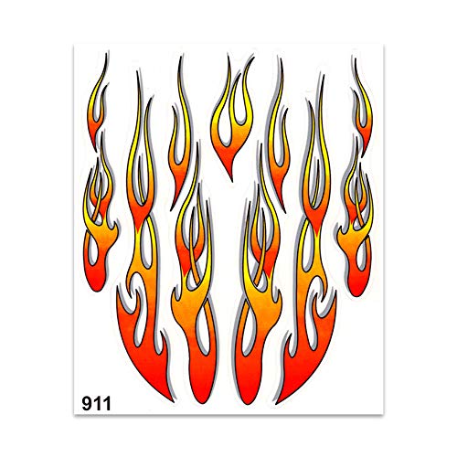 4R Quattroerre.it - 911 - Adesivi Sticker Fiamme, 20 x 24 cm