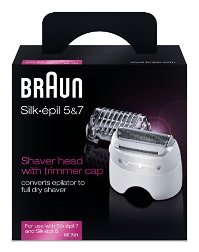 Braun Silk-Épil SE721 Testina del Rasoio con Cappuccio Regolatore per Epilatori Silk-Épil 7 e 5