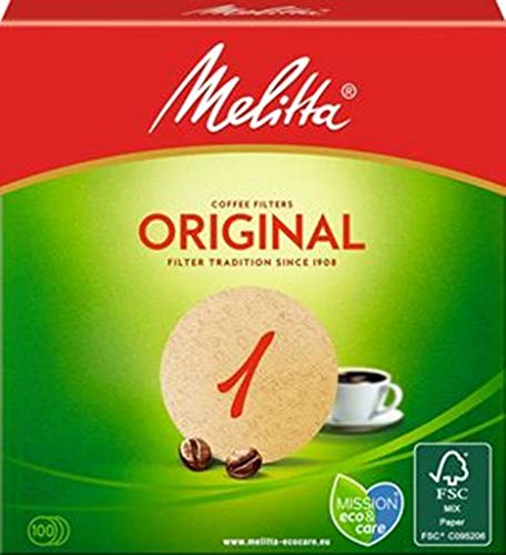 Melitta - Filtro rotondo Classic 1 in marrone (1 confezione da 100)