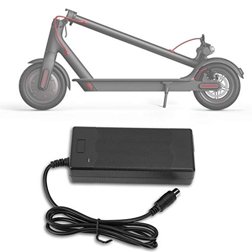 Tbest Caricabatterie per Scooter, Caricabatterie per Scooter Elettrico e Scooter 42V 2A per Xiaomi Black (Opzionale: Spina UK 220 V)