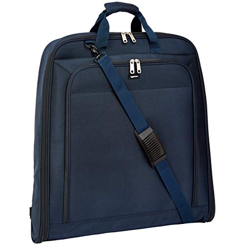 AmazonBasics - Borsa porta abiti Premium XL, Blu Marino, 1,14 m