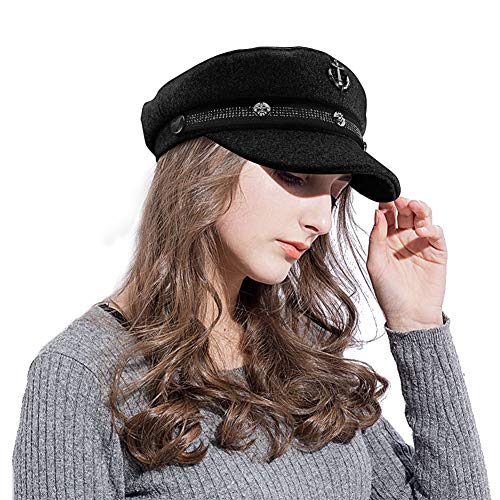 SIYWINA Cappello da Donna Newsboy cap Berretto Piatto con Visiera Cappello da Baker per Signore