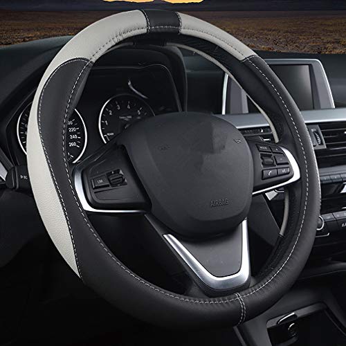 Pahajim Coprivolante per Auto Volante Fashion Pelle Microfibra 38cm, Protezione Antiscivolo Traspirante per Auto(grigio nero)