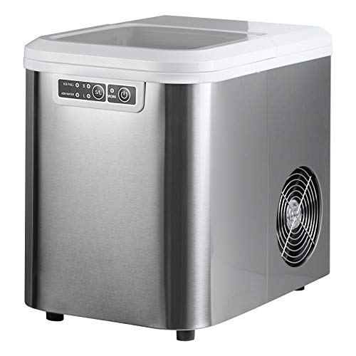 WOLTU Macchina per Ghiaccio Casa Fabbricatore Efficiente Cubetti 2 Misure, 15kg / 24h, 120W Serbatoio dell'acqua 2,2 Litri EM01sb