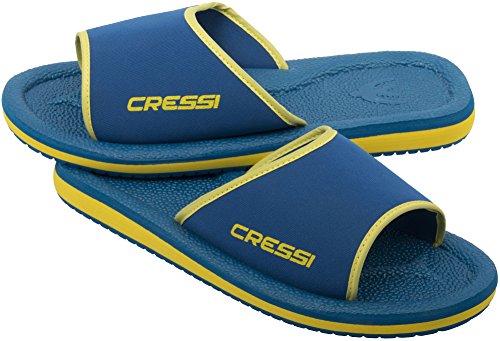 Cressi Lipari Ciabatta per Spiaggia e Piscina, Unisex, Blu/Giallo, 29