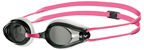 Arena Tracks, Occhialini da Gara Unisex Adulto, Multicolore (White/Smoke/Fuchsia), Taglia Unica