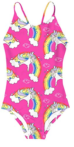 RAISEVERN Costume da Bagno Intero per Bambina Unicorno Costume da Bagno per Bambini con Stampa Animalier per Festival