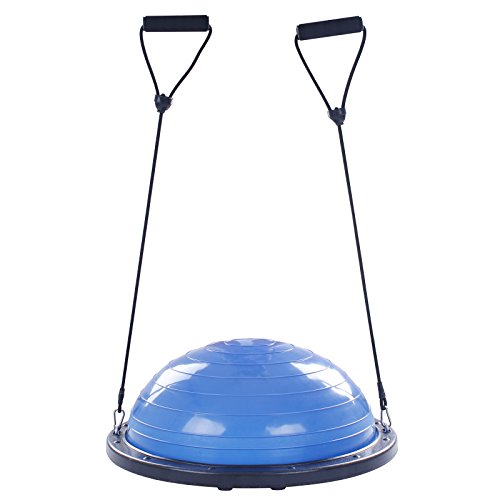 BuoQua Mezza Sfera Cupola Palla 60cm Balance Trainer Equilibrio Azzurro Palla Balance Trainer con Cinghie Laterali E Pompa Ball Semisfera Balance