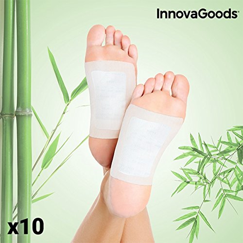 InnovaGoods IG814977 - Cerotti disintossicanti per piedi, confezione da 10, colore: Bianco