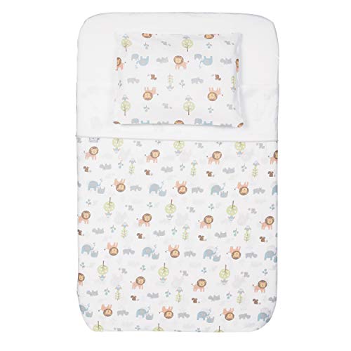 Chicco Parure con Copripiumino,  3 Pezzi, Little Animals, Multicolore