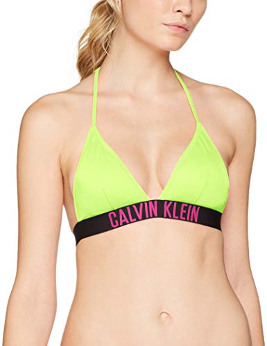 Calvin Klein Fixed Triangle-RP-n Imbottitura, Giallo (Safety Yellow ZAA), (Taglia Produttore: Large) Donna