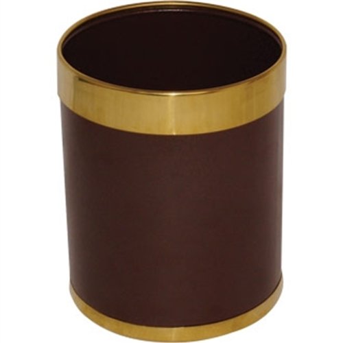 Bolero Y804 cestino con bordo oro, 10.2 l, colore: marrone