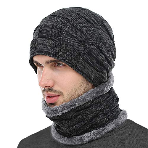 BOYOU Unisex Uomo/Donna Inverno Caldo Cappello Knit All'aperto Peluche Ispessimento Maglia Cappello da Sci per l'inverno