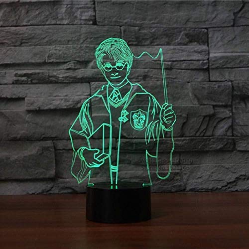D Lampada da tavolo colorata per bambini Lampada da tavolo per camera da letto per bambini a LED Harry Potter