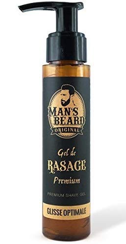 Man's Beard - Gel da barba, all’Aloe Vera, per pelli sensibili, per una rasatura precisa, trasparente      Capacità: 75 ml.
