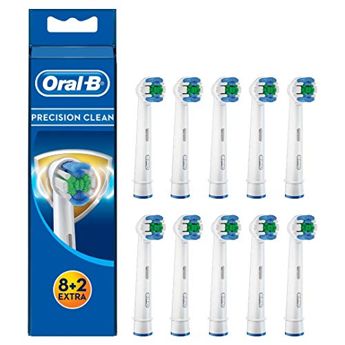 Braun Oral-B 4210201207498 Oral-B Precision Clean - Testine di ricambio con protezione batterica, previene la crescita batterica sulle setole, 10 pezzi
