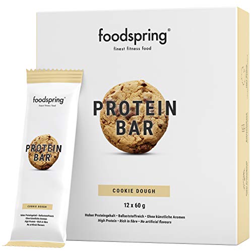 foodspring - Barrette proteiche - gusto Biscotto Cookie - 33% di proteine - A ridotto contenuto di zuccheri - Perfette dopo l'allenamento o come snack da viaggio (12 x 60g)