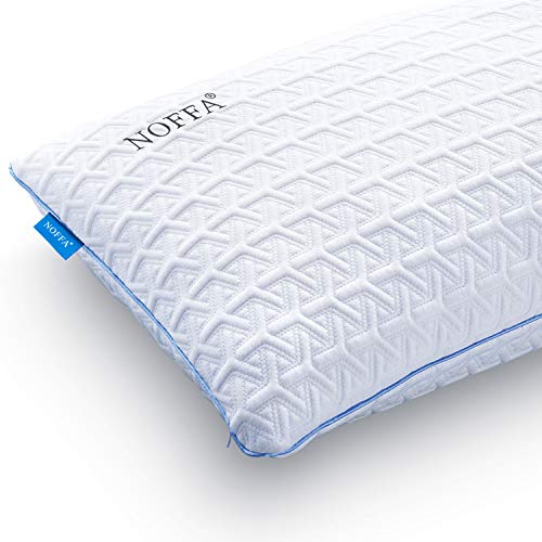 NOFFA Cuscino Cervicale Grande Comodo per Dormire, Morbido Guanciale Memory Foam, Cuscini Standard da Letto (74x48cm)