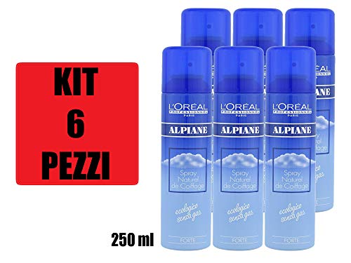 Lacca Oreal Professionale Alpiane Forte Mix Fissaggio L'Oreal Professional Ecologica Per Capelli Styling e Volume Ultra Definiti 250ml Kit 6 Pezzi