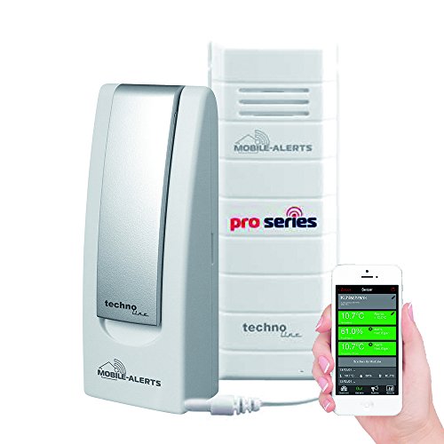 Monitoraggio della Temperatura nel Suo Frigorifero, congelatore, Sensore ma 10120 PRO Series con Gateway, moobile Alerts, Techno Line, 3.2 x 1.7 x 8.7 cm