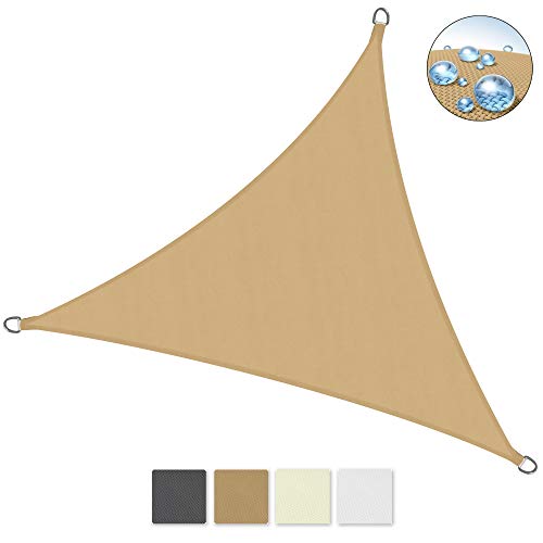 Sol Royal Tenda a Vela Impermeabile Triangolare 300x300x300 cm SolVision PS9 - Protezione Anti Raggi UV - Sabbia