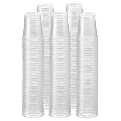 Comfy Package [500 Pezzi - 100 ml - 3oz] Bicchieri Trasparenti in plastica di prolipopilene - USA e Getta - per Bagno, caffè, collutorio
