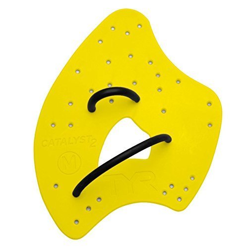 TYR Catalyst 2 Training Paddles, Palette da Nuoto per Allenamento Unisex – Adulto, Fluo Yellow, S