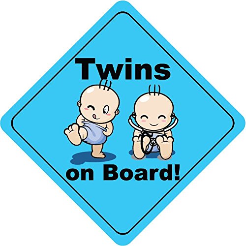 Twins On Board Boys Doctor Cute Funny Baby Adesivo per auto di alta qualità 12 x 12 cm