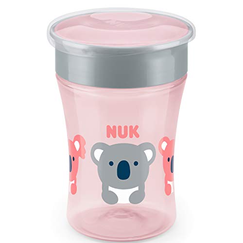 NUK Magic Cup bicchiere antigoccia | Bordo anti-rovesciamento a 360° | 8+ mesi | Senza BPA | 230 ml | Koala (rosa)