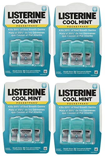 Listerine PocketPaks strisce Igiene Orale, Cool Mint - 24 EA, caso di 12