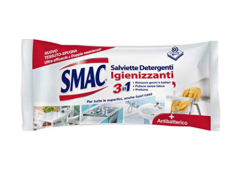 Smac - Salviette Detergenti Igienizzanti, 2 confezioni da 80 pezzi