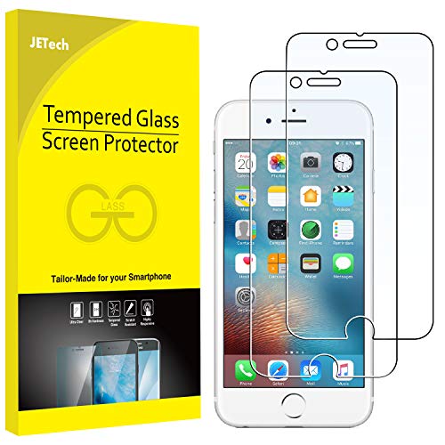 JETech 0803 - Pacco da 2 Pellicole Protettive in Vetro Temperato per iPhone 6/6s