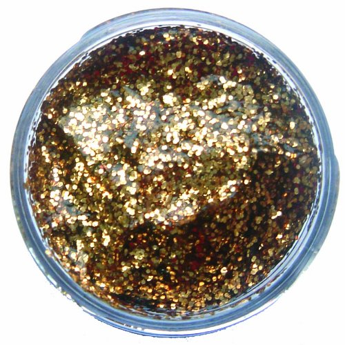 Amscan - Colori per Viso e Corpo, Gel con Glitter, 12 ml, Colore: Oro Rosso