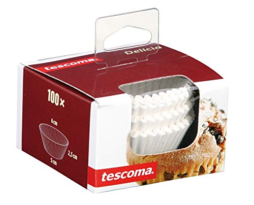 Tescoma 630630 Delicia Pirottini, Carta, Bianco, 6 cm, 100 Pezzi