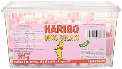 Haribo Caramelle Cono Gelato Barattolo 200 pezzi [1kg]